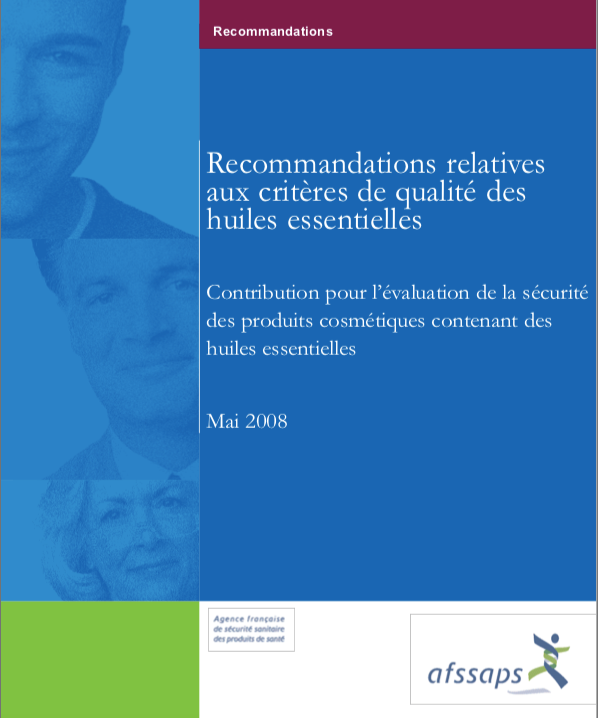 ANSM RECOMMENDATIONS ON THE USE OF ESSENTIAL OILS quality