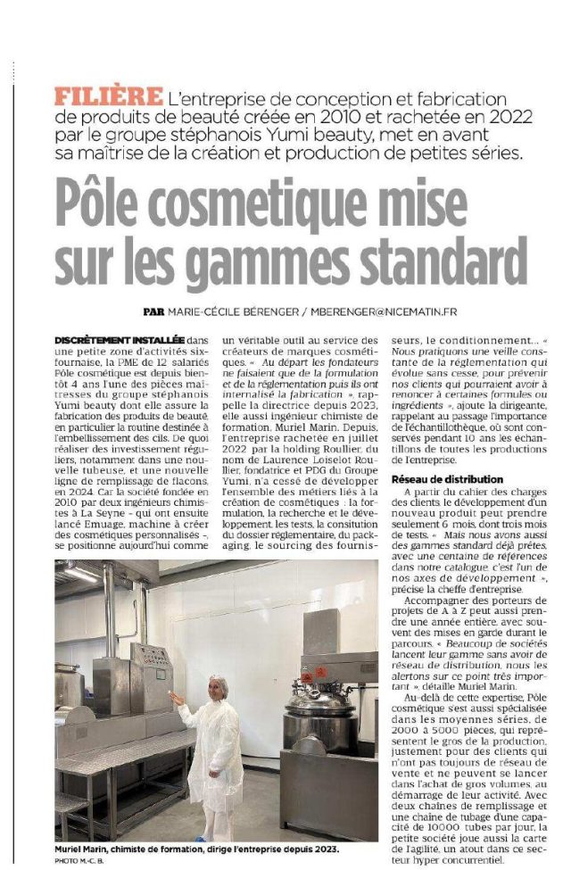 Pôle Cosmétique dans Var-Matin